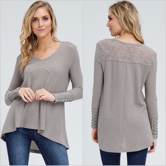 Des Feli Tops - Waffle Knit Top